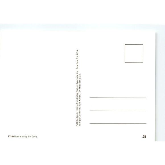 Garfield Drop Mail Here Mailbox Postcard Jim Davis Comic Orange Tabby Cat 1978 - Picture 2 of 2